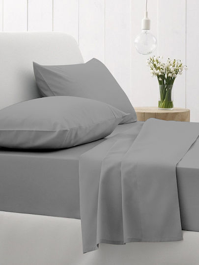 Sunshine Παπλωματοθήκη Βαμβακερή Διπλή 200x250 Cotton Feelings 107 Dark Grey