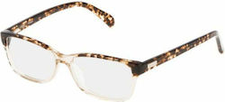 Tous Plastic Eyeglass Frame Brown Tortoise VTO891 097B