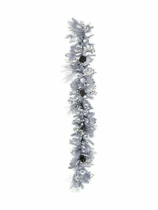 Iliadis With Silver 180cm Christmas Garland Silver 180cm 1pc