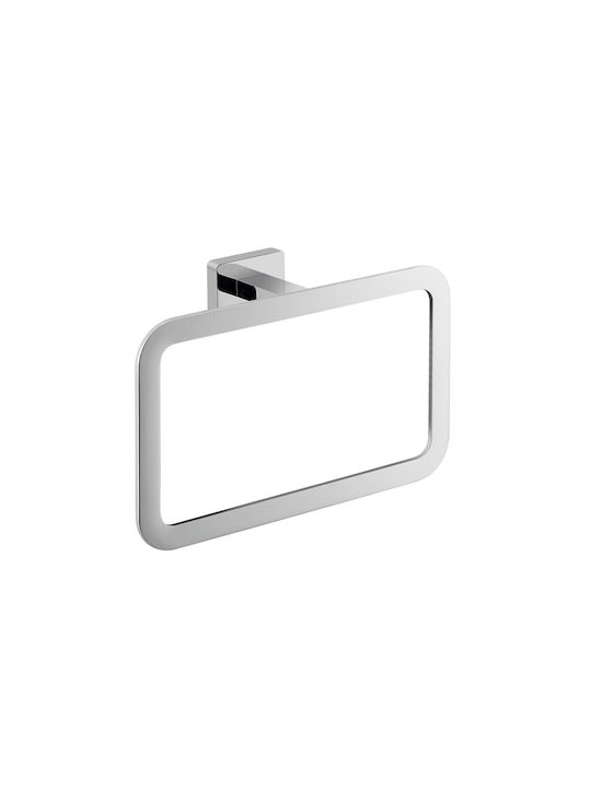 Gedy Athena Single Wall-Mounted Bathroom Ring ​22.5x22.5cm Silver