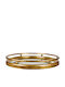 Art et Lumiere Metallic Round Decorative Tray with Mirror Gold 46x46x5cm