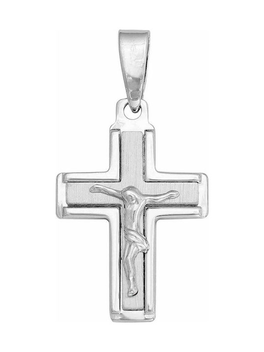Kreuz mit dem Gekreuzigten aus Silber