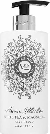 Vivian Gray Aroma Selection Бял Чай И Магнолия Течен Сапун С Помпа 400ml