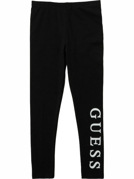 Guess Leggings pentru Copii Lung Negru