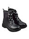 Kinderstiefel mit Schnürsenkeln Schwarz