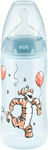 Nuk Plastikflasche First Choice Plus Temperature Control Winnie Gegen Koliken mit Silikonsauger für 0-6 Monate Blue Tiger 300ml 1Stück 10.741.035