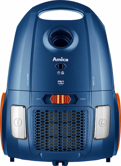 Amica Fen Turbo VM2062 Ηλεκτρική Σκούπα 900W με Σακούλα 3lt Μπλε