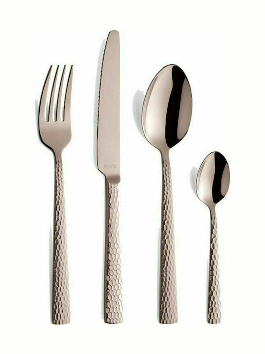 Amefa Felicity Set de tacâmuri Rose Gold Din oțel inoxidabil 24buc