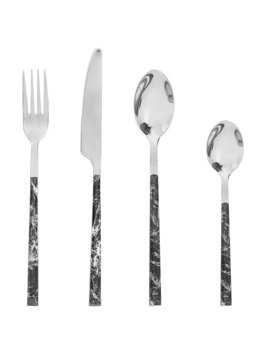Secret de Gourmet Marble Σετ Μαχαιροπίρουνα Ανοξείδωτα Μαύρα 24τμχ