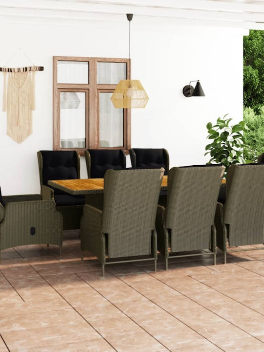 Garten- und Outdoor-Möbelsets Speisesaal 9 Stüc...