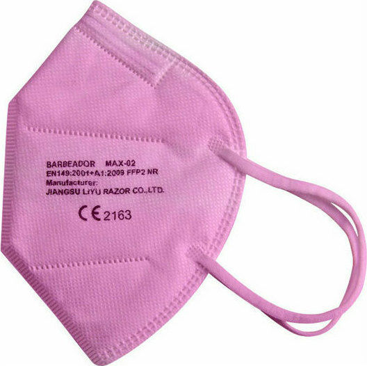 Max Barbeador Max-02 Filtering Half Mask FFP2 Protective Mask FFP2 Pink 100pcs