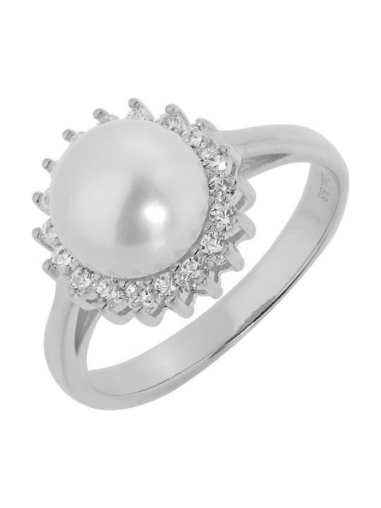 Prince Silvero Ring with Pearls made of Silver