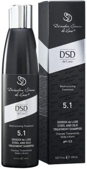 DSD de Luxe 5.1 Steel & Silk Restructuring Treatment Shampoos Reconstruction/Nourishment & Smoothing for All Hair Types 200ml