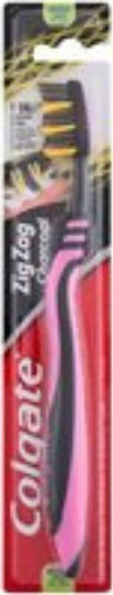 Colgate Zig Zag Charcoal Manual Toothbrush Medium Pink 1pcs