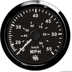 Osculati Boat Mileometer 13.105B55mph Stainless Steel Black 85mm Speedometer