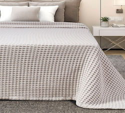 Strom Eco Μονή Κουβέρτα Ξενοδοχείου Πικέ Καφέ 160x240cm