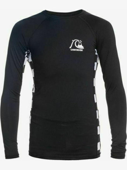Quiksilver Rashguard Παιδικό Μαγιό Μπλούζα με Μακρύ Μανίκι Μαύρη