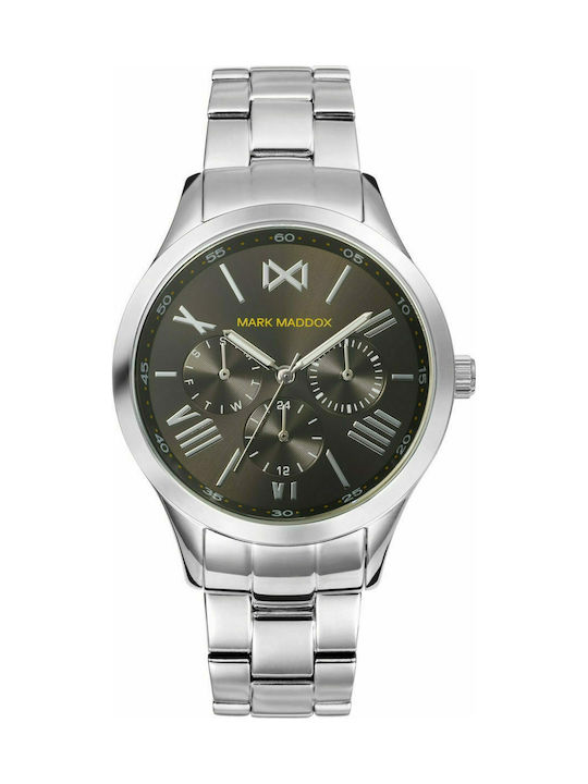 Mark Maddox Tooting Watch Chronograph with Silver Metal Bracelet