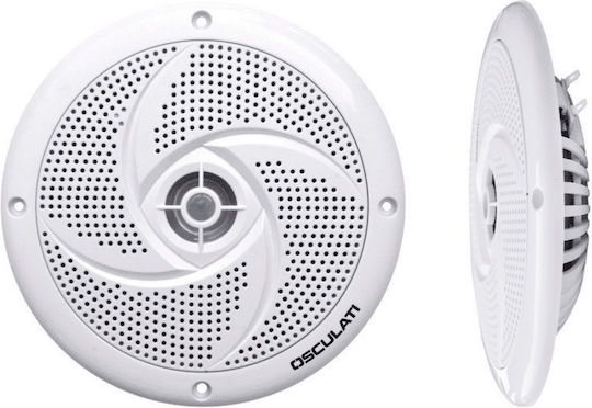 Osculati Сет Морски Говорители Ultra Slim Водоустойчиви 5.25" с 20W RMS Бял