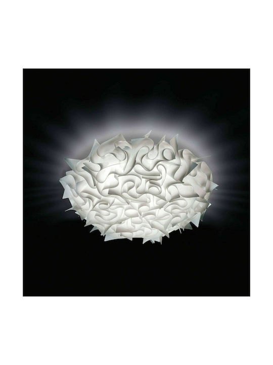 Slamp Veli Large Ceiling Mount Light 78cm Beige with Socket E27 with Crystals