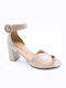 Sandals Anatomic from Patent Leather Beige