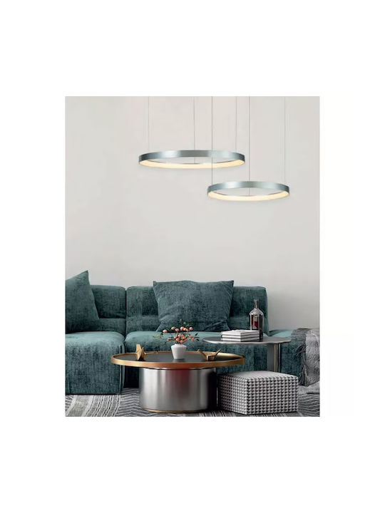Home Lighting Amaya Hängelampe Silber 80cm.