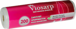 Viosarp Trash Bags Reinforced with Handles 30x60cm 200pcs Transparent