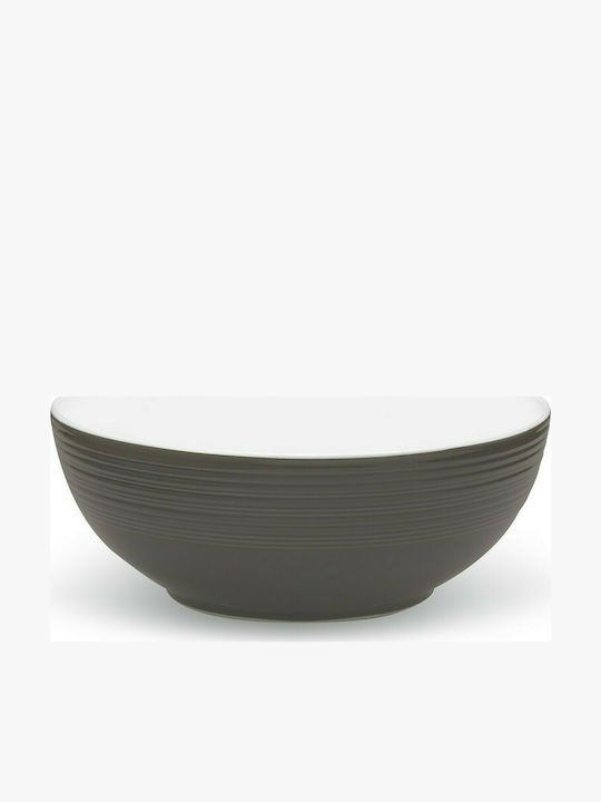 Cryspo Trio Jasper Porcelain Salad Bowl Grey 25x25cm