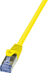 LogiLink CQ3017S S/FTP Cat.6a Cablu Ethernet 0,25m Galben