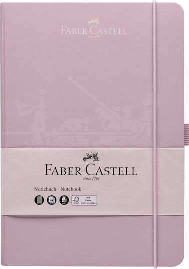 Faber-Castell Rose Notebook 194 Sheets A5 Square with Elastic and Pen Holder Pink