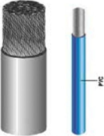 Eval Marine Power Cord with 1x10mm² Single-Core Flexible PVC Tinned in Red Colour 1m Flexible