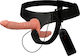 Harness Attraction Harris Vibrating Double Harness Harness με Διπλό Dildo 18cm στο χρώμα του δέρματος