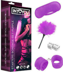 IntoYou BDSM Line Starters Bondage 4 Pieces Set BDSM Kit σε Μωβ Χρώμα 4τμχ