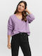 Vero Moda Women's Long Sleeve Pullover with V Neck Hyacinth