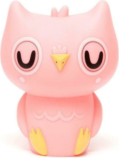 Petit Monkey Led Kids Decorative Lamp Owl Pink 9x9x12.5εκ.