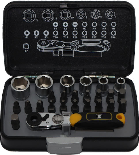 Magnem Ratschen- & Steckschlüssel-Sets 1\4" 26Stück