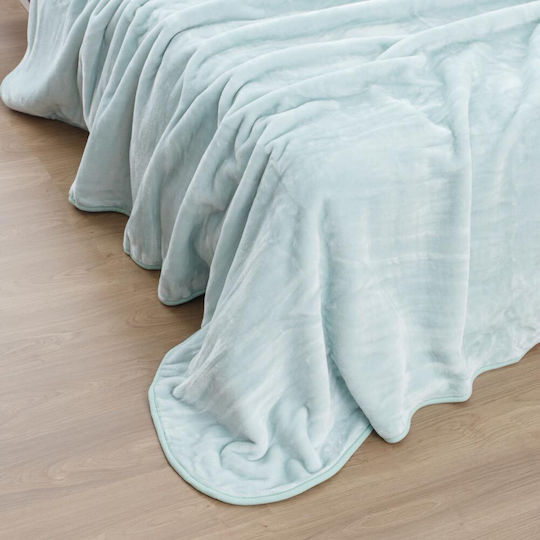 Borea K-4 Κουβέρτα Βελουτέ Υπέρδιπλη 220x240εκ. Ροζέ