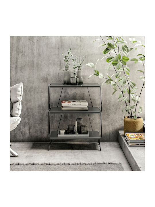 Bookcase Lazandos Charcoal / Black 48x31x75cm