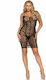 Leg Avenue 86961 Daisy Crochet Mini Dress Black