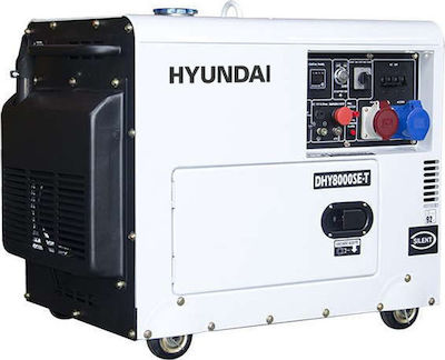 Hyundai DHY8500SE-T Γεννήτρια Πετρελαίου με Μίζα και Μέγιστη Ισχύ 8kVA