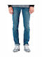 Men's Jeans Pants Elastic Middle Blue