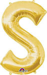 Μπαλόνι Φόιλ Σχήμα Γράμμα S Χρυσό 53Χ88cm