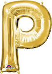 Μπαλόνι Foil Γράμμα Σχήμα P 60x81cm Χρυσό 60εκ.