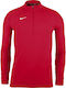 Nike Element Herren Sportliches Langarmshirt Dri-Fit Ausschnitt mit Reißverschluss Rot