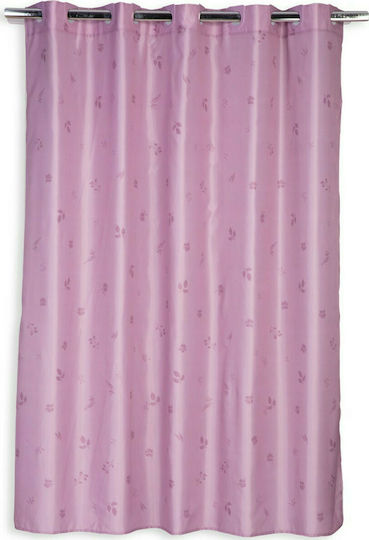 Nef-Nef Homeware Salvia Perdea de Baie Țesătură cu Inele 180x180cm Violet 029000