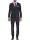 Arti/hesten 212X Winter Men's Groom's Suit with Slim Fit Dark Blue