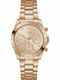 Guess Eclipse Women's Watch Chronograph with Pink Gold Metal Bracelet
