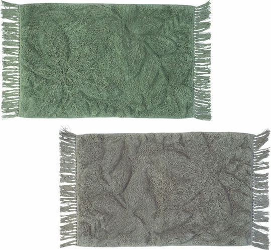 Nef-Nef Homeware Cotton Bath Mat Matis 029255 Green 60x90 cm