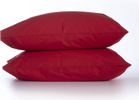 Nef-Nef Homeware Basic Сет Калъфки за Възглавници с корица за плик 1173 Червено 52x72см. 011712
