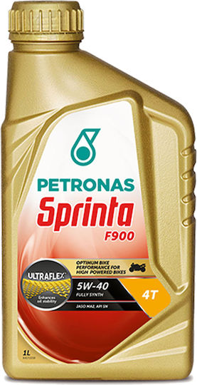 Petronas Sprinta F900 Synthetic Motorcycle Oil for Four-Stroke Engines 5W-40 1lt
